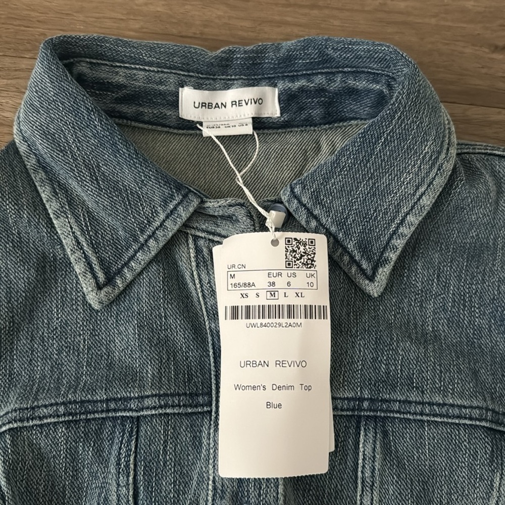 Urban Revivo Button Up Skinny Denim Shirt - Picture 3 of 4